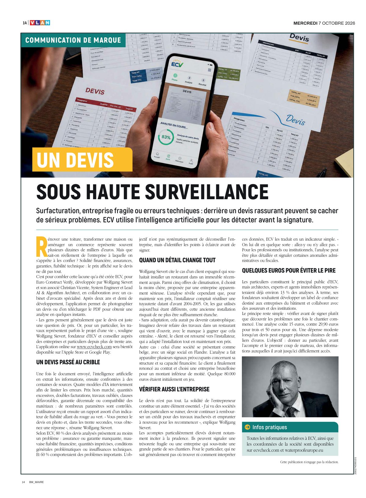 Het artikel zoals verschenen in Vlan